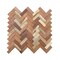 Ekena Millwork Herringbone Boat Wood Mosaic Wall Tile, Natural Finish, 11 7/8"W x 11 7/8"H x 1/2"P WPW12X12HEMENA - alternate 1